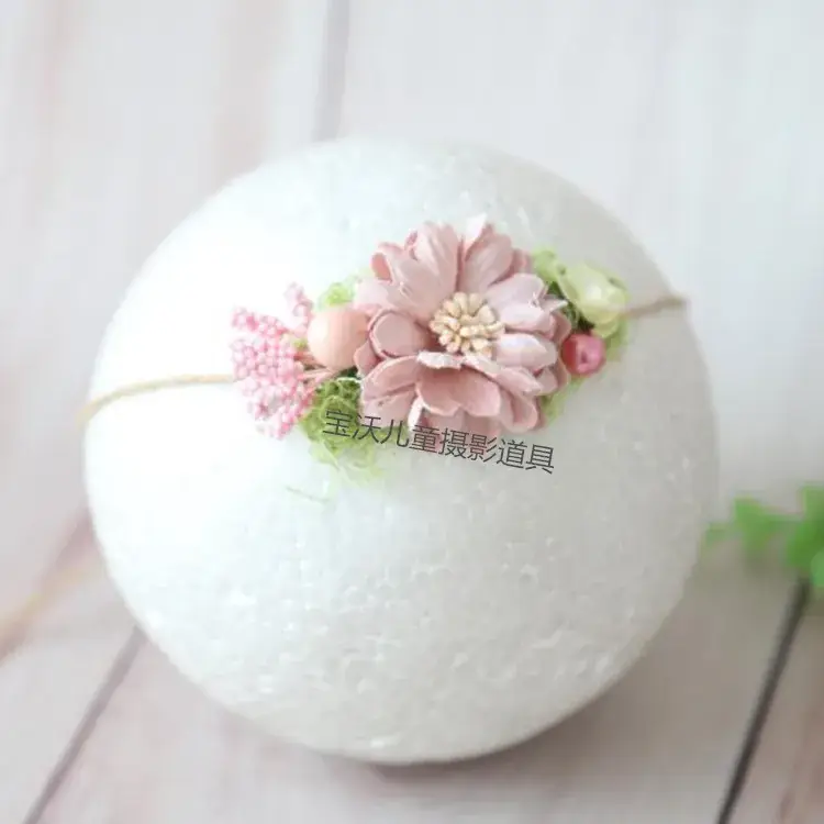 Newborn Baby Hair Band with Floral Embroidery - Image 30