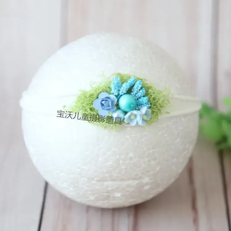 Newborn Baby Hair Band with Floral Embroidery - Image 32