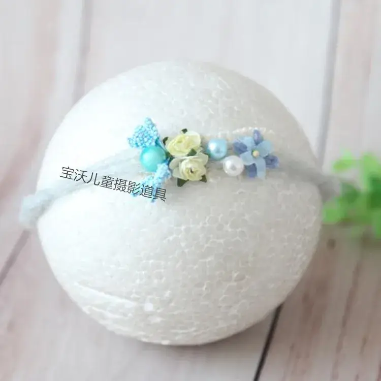 Newborn Baby Hair Band with Floral Embroidery - Image 33