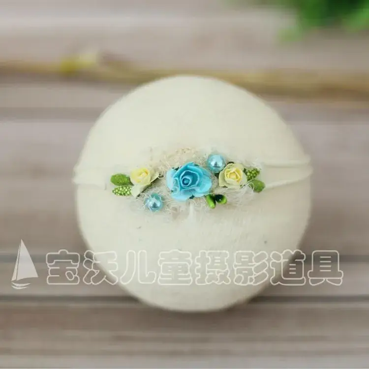 Newborn Baby Hair Band with Floral Embroidery - Image 6