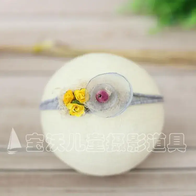 Newborn Baby Hair Band with Floral Embroidery - Image 7