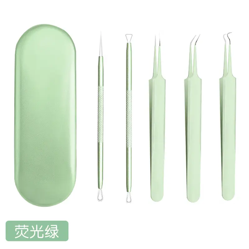 5-Piece Acne Clip & Needle Set for Blackhead Removal