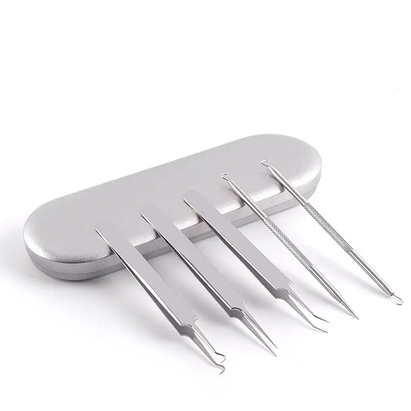 5-Piece Acne Clip & Needle Set for Blackhead Removal