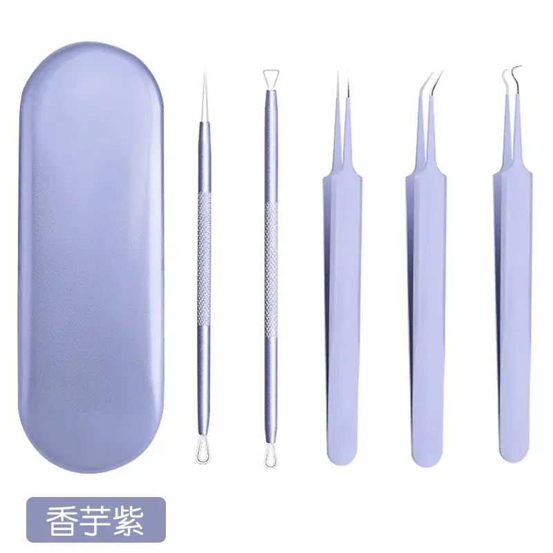 5-Piece Acne Clip & Needle Set for Blackhead Removal
