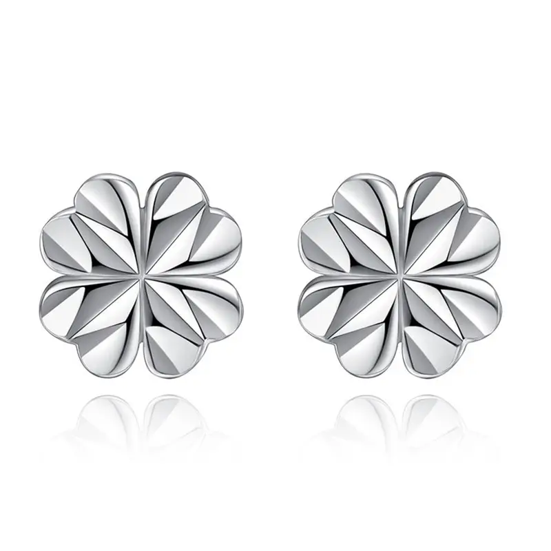 Silver Flower Earrings for Women Wholesale - Image 5
