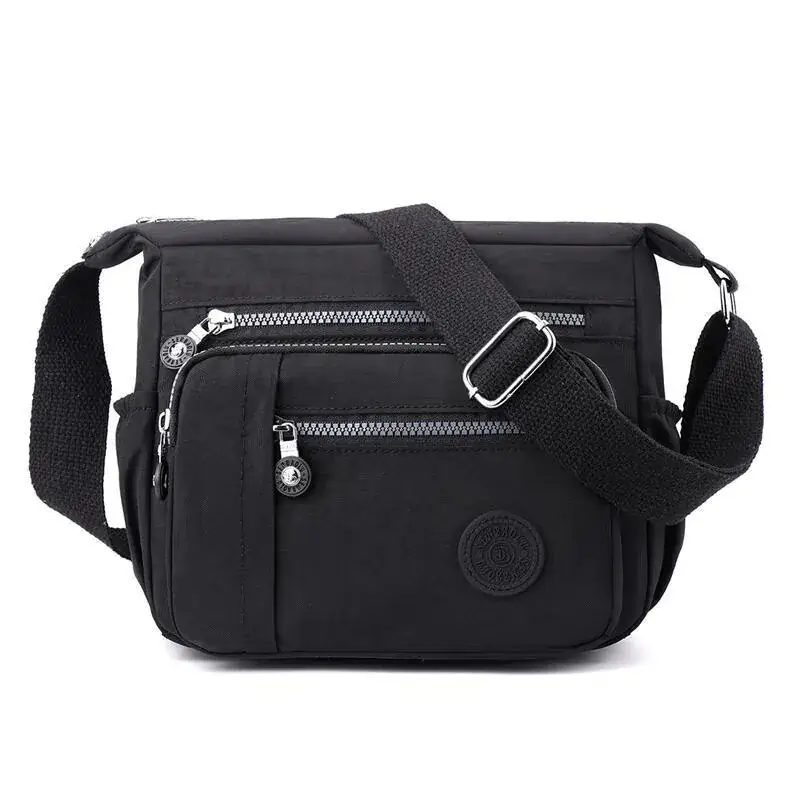Navy Nylon Diagonal Shoulder Bag for Women - Image 3
