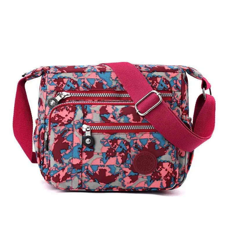 Navy Nylon Diagonal Shoulder Bag for Women - Image 5