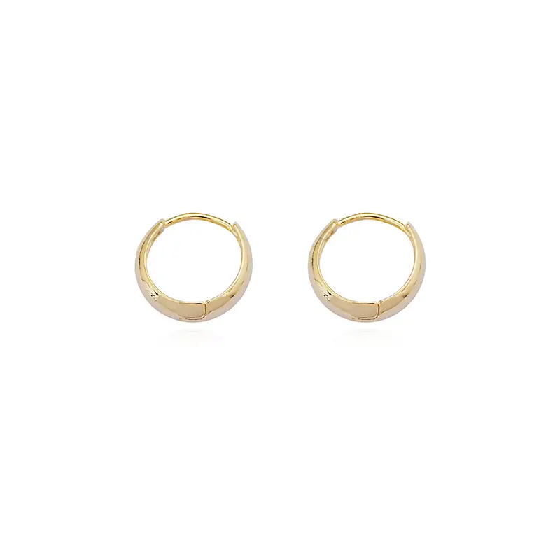 Japanese & Korean Round Gold Plated Earrings for Women