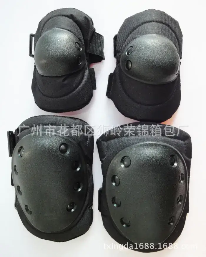 Black Tactical Knee & Elbow Pads for Men