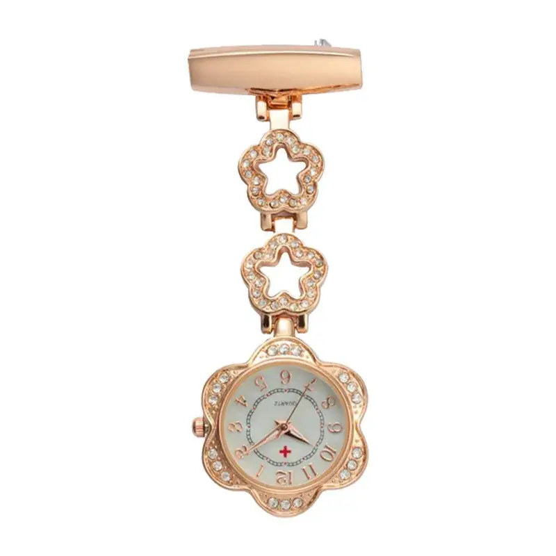 Waterproof Luminous Pocket Watch with Engraved Medical Pin Brooch - Image 9