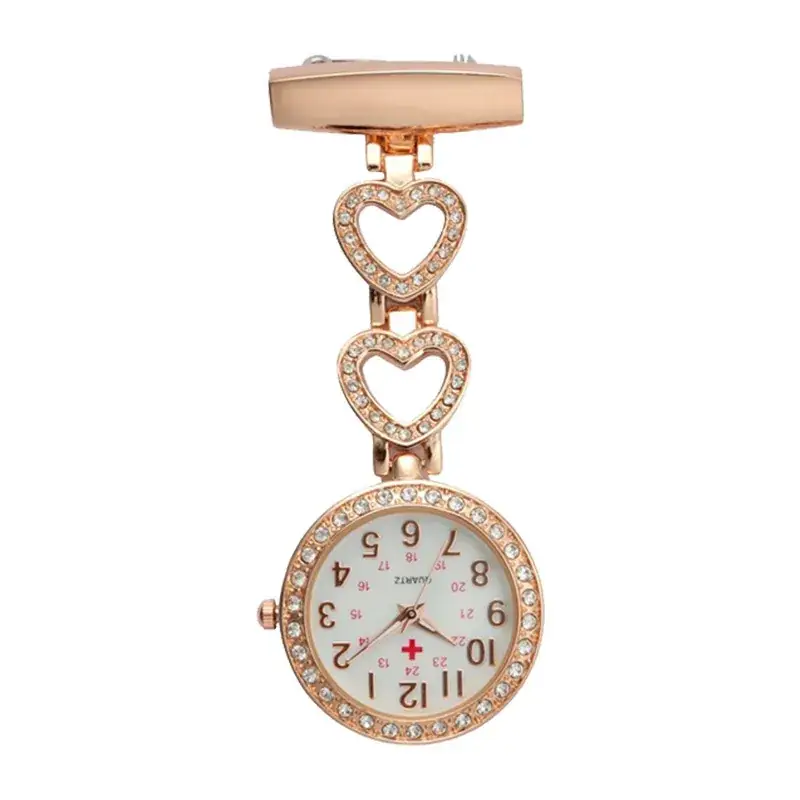 Waterproof Luminous Pocket Watch with Engraved Medical Pin Brooch - Image 10