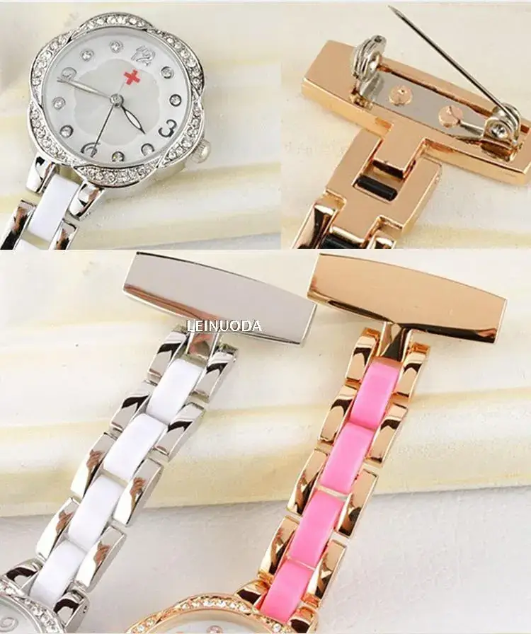 Waterproof Luminous Pocket Watch with Engraved Medical Pin Brooch — feature 12