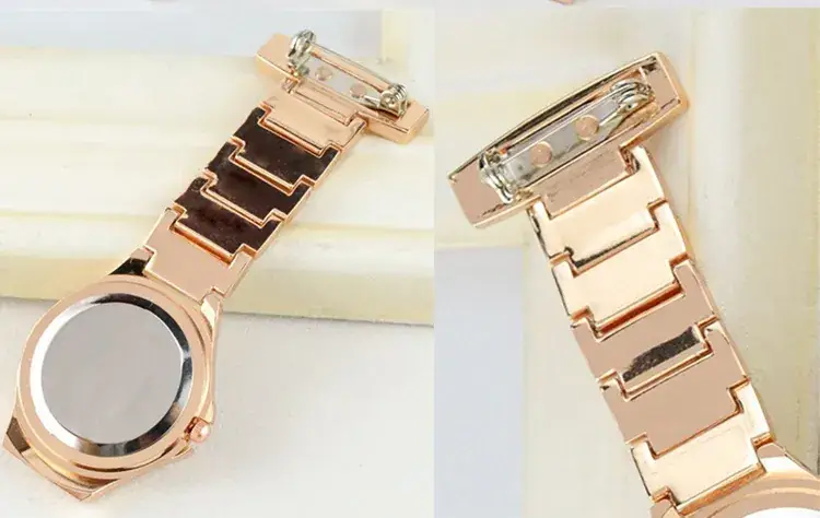 Waterproof Luminous Pocket Watch with Engraved Medical Pin Brooch — feature 19
