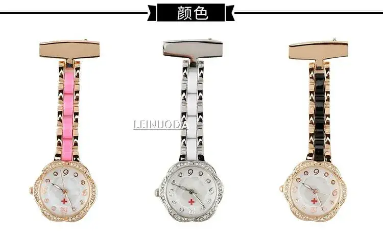 Waterproof Luminous Pocket Watch with Engraved Medical Pin Brooch — feature 7
