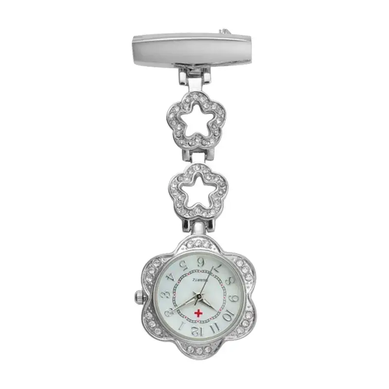 Waterproof Luminous Pocket Watch with Engraved Medical Pin Brooch - Image 2