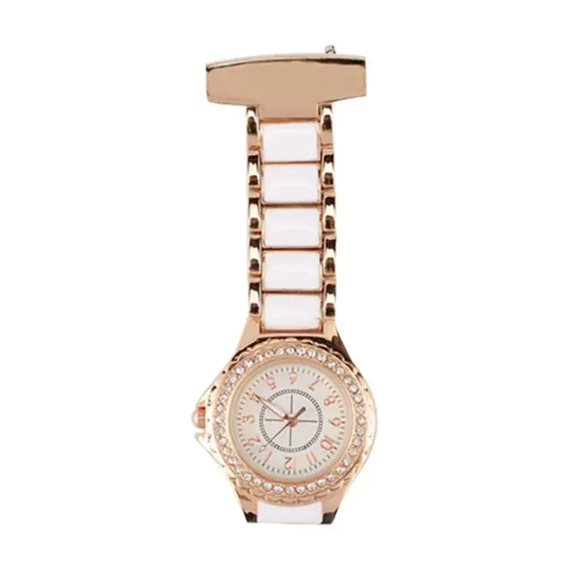 Waterproof Luminous Pocket Watch with Engraved Medical Pin Brooch - Image 3