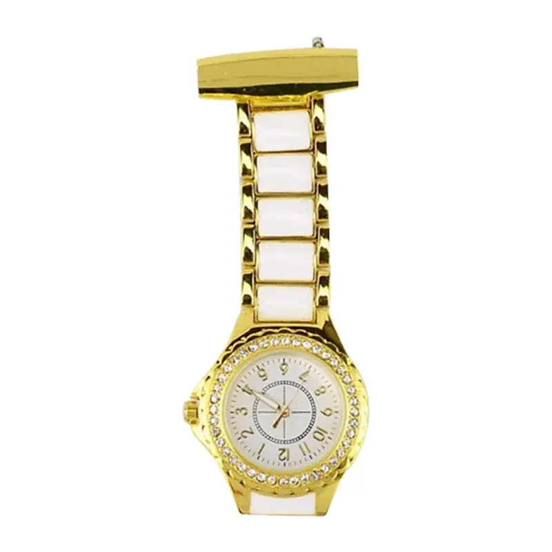 Waterproof Luminous Pocket Watch with Engraved Medical Pin Brooch - Image 5