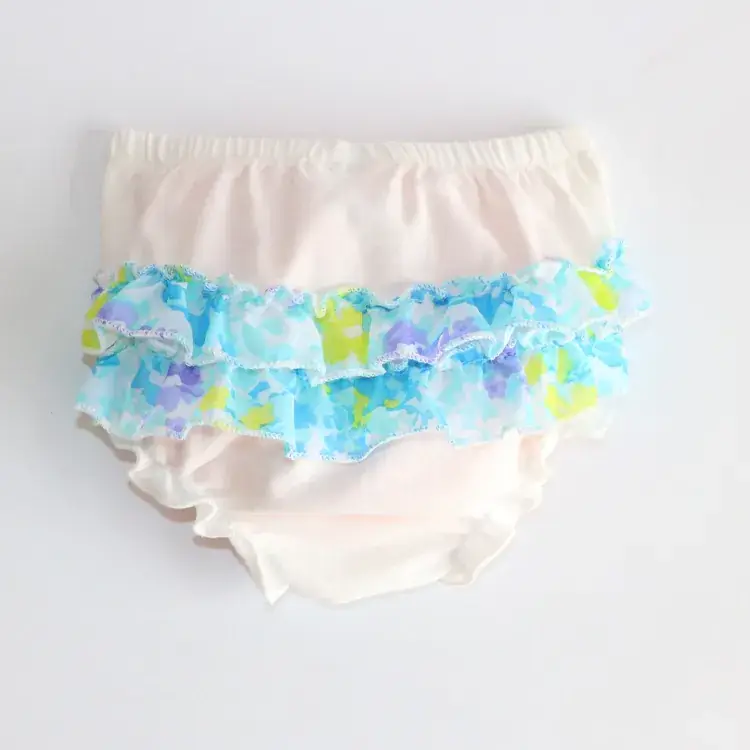Cute Face Printed Cotton Baby Shorts White 0-3Y - Image 10