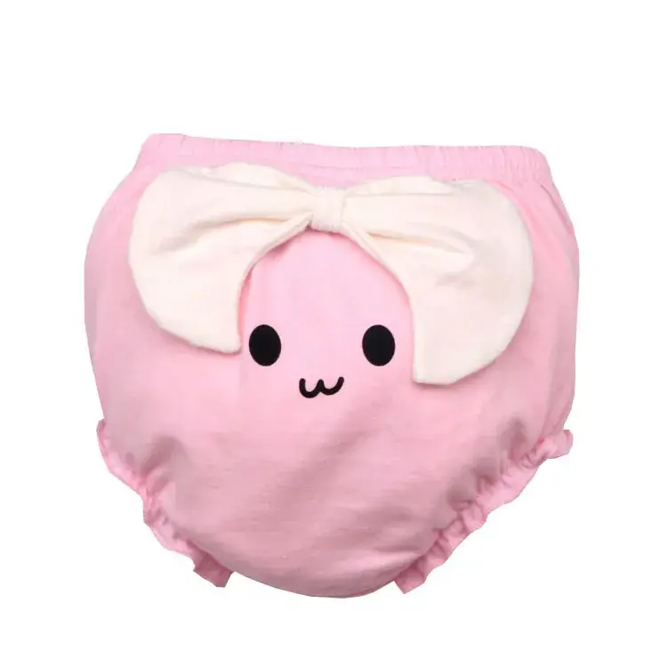 Cute Face Printed Cotton Baby Shorts White 0-3Y - Image 21