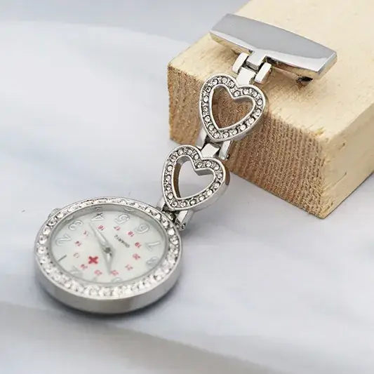 Waterproof Heart Design Pocket Watch with Luminous Dial - Image 4