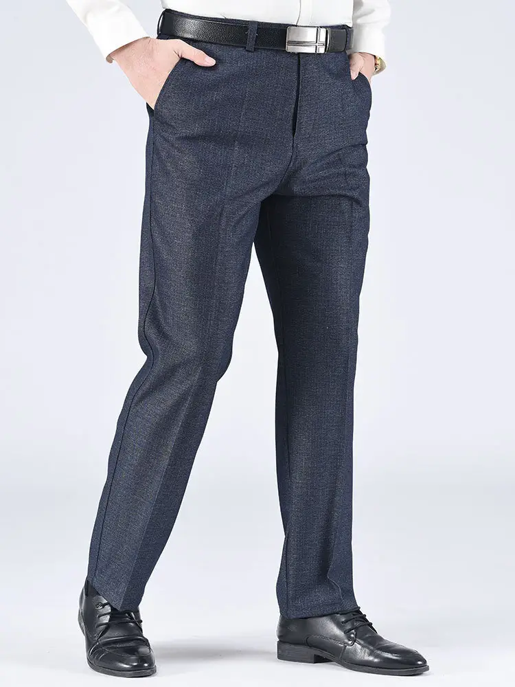 Middle-aged Men Dark Blue Thin Waist Pants 981# - Image 21