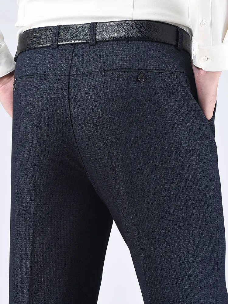 Middle-aged Men Dark Blue Thin Waist Pants 981# - Image 22