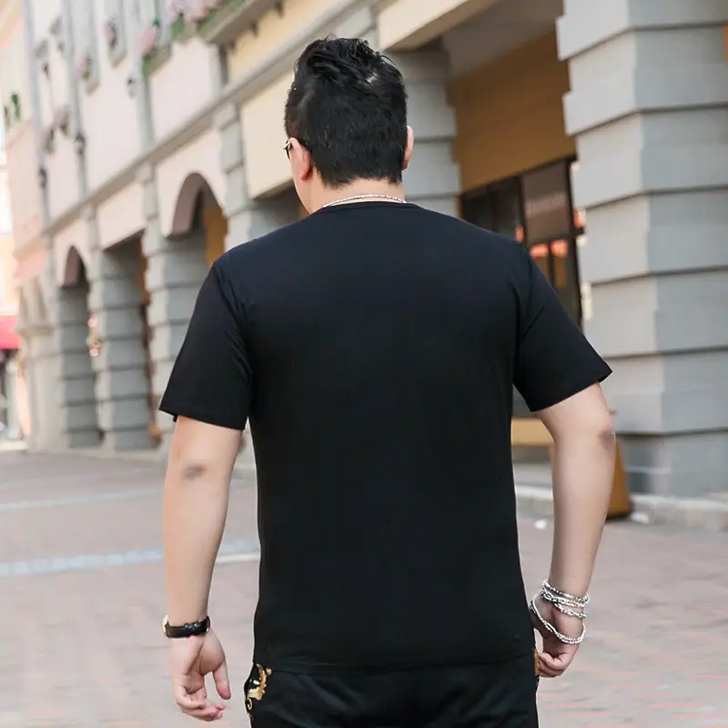 Men Tiger Print T-Shirt Black Extra Large - Image 3