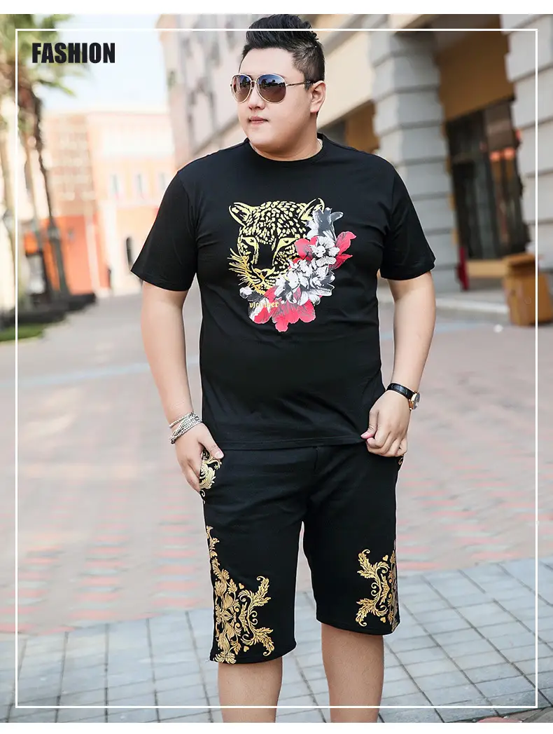 Men Tiger Print T-Shirt Black Extra Large — feature 9