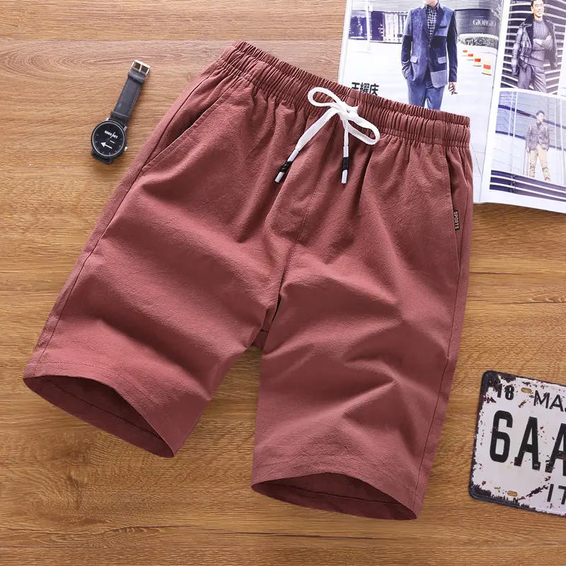 Men Summer Cotton Shorts Casual Pants Stall Pants - Image 2