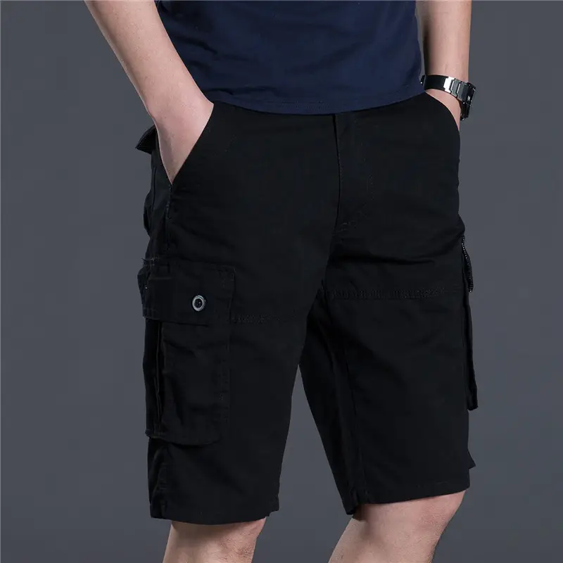 Men's Red Cargo Shorts 2021 Summer Loose Fit - Image 6
