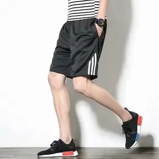 Men Orange Striped Quick-Drying Shorts — feature 21