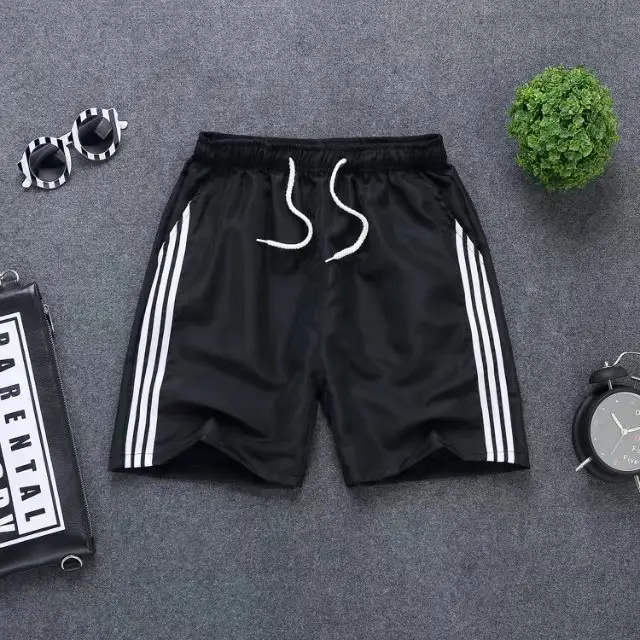 Men Orange Striped Quick-Drying Shorts — feature 55
