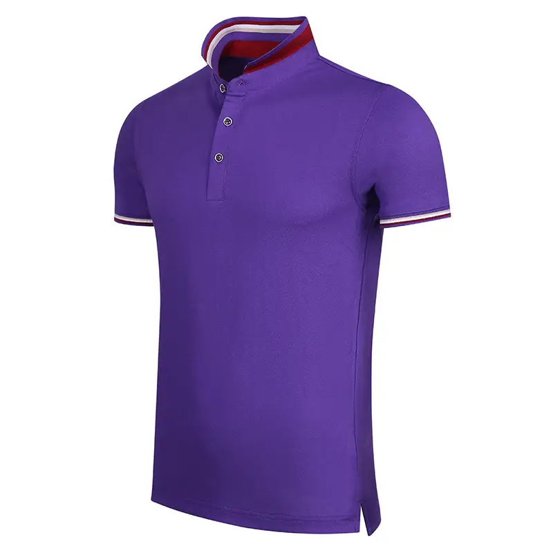 Men Light Blue Polo T-Shirt with Embroidered Logo - Image 3