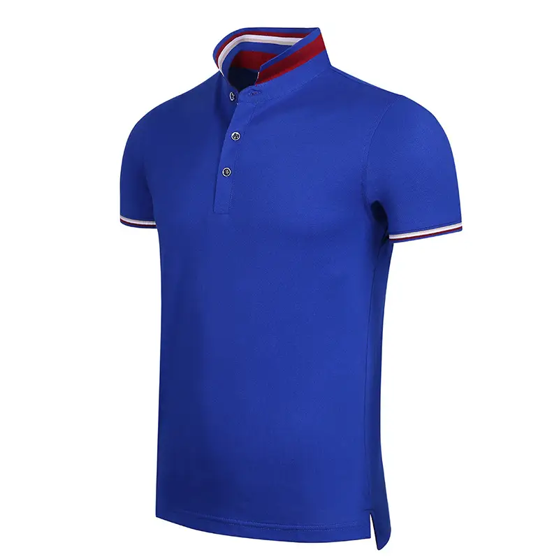 Men Light Blue Polo T-Shirt with Embroidered Logo - Image 7