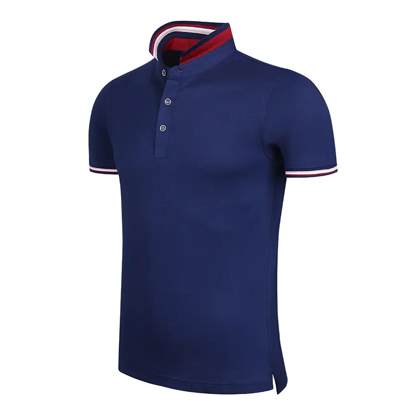 Men Light Blue Polo T-Shirt with Embroidered Logo - Image 8