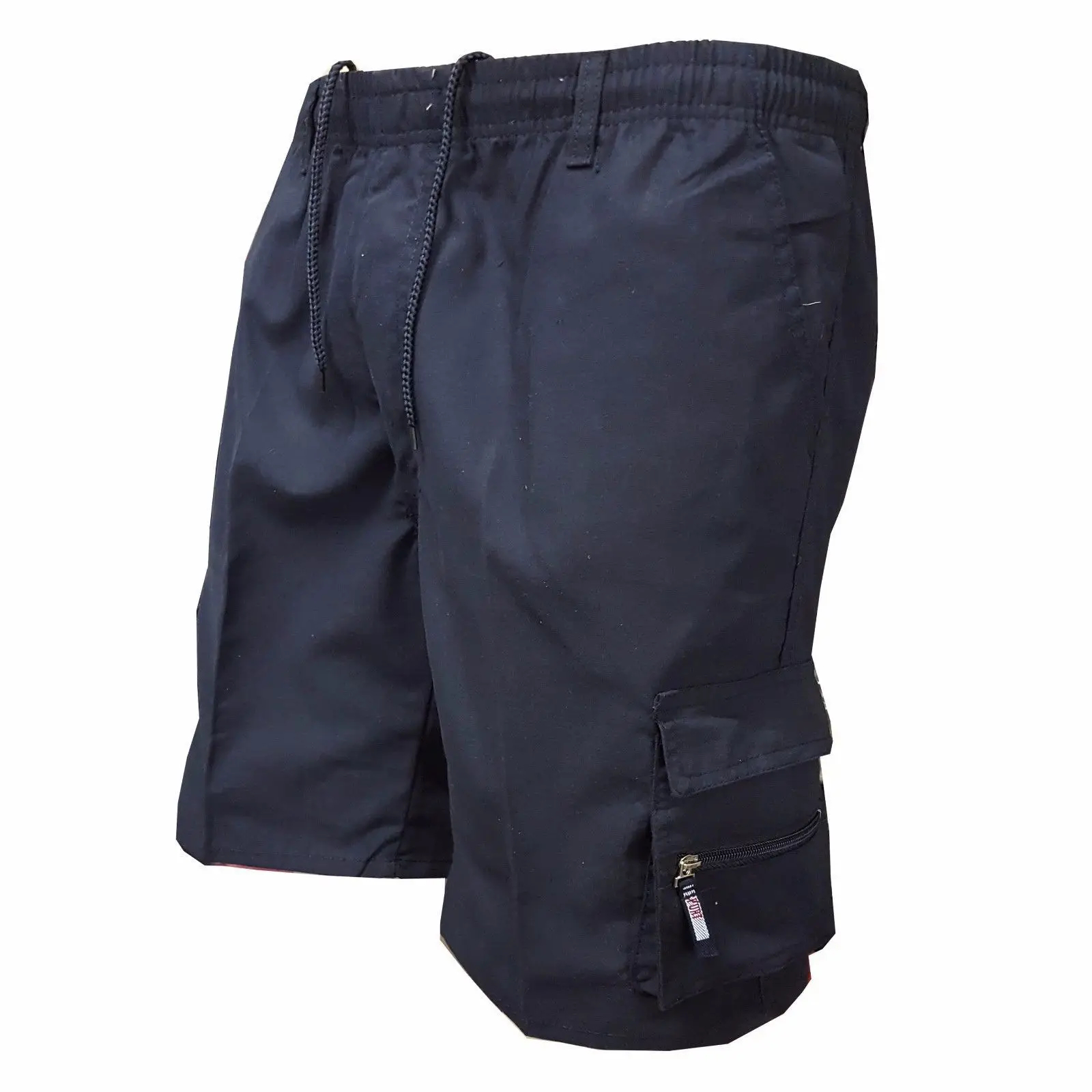 Men's Light Grey Multi-Pocket Cargo Shorts - Image 7