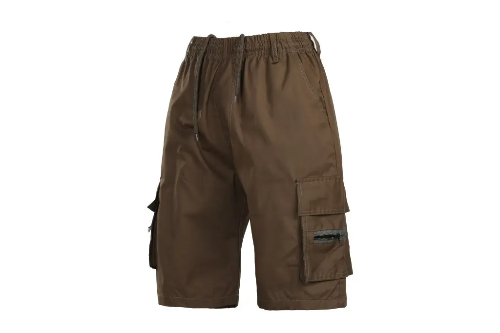 Men's Light Grey Multi-Pocket Cargo Shorts — feature 12