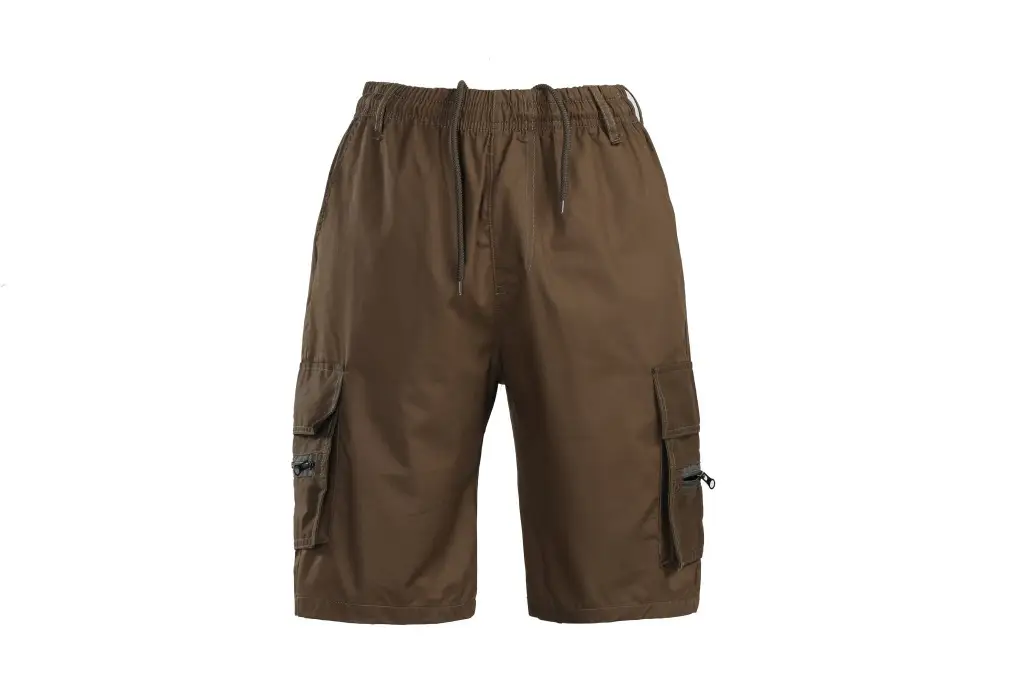 Men's Light Grey Multi-Pocket Cargo Shorts - Image 2