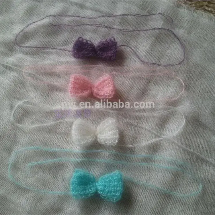 Yellow Hand-Crocheted Hair Band for Newborns - Image 28