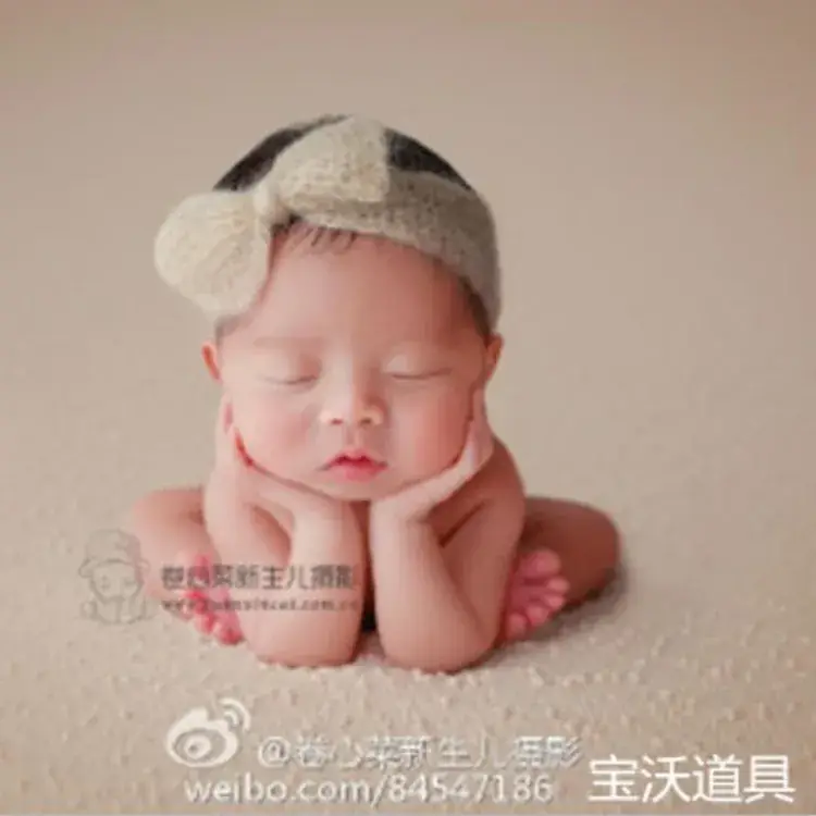 Grey High-End Mohair Baby Headband Set