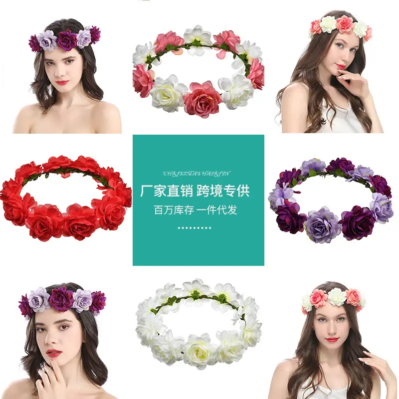 White Rose Flower Hair Band for Women - Image 8