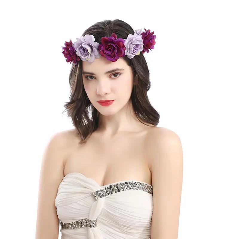 White Rose Flower Hair Band for Women - Image 9