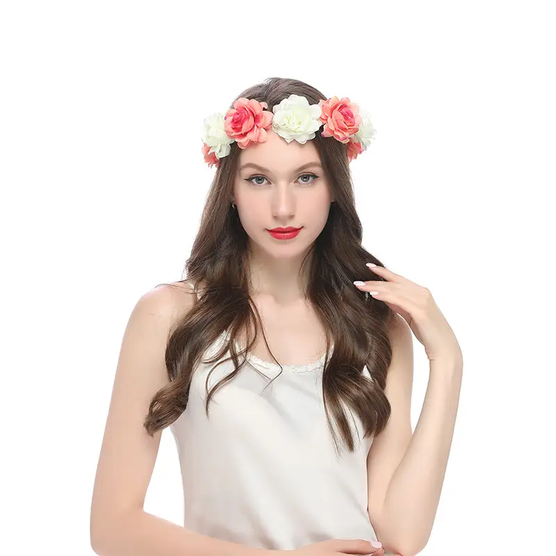 White Rose Flower Hair Band for Women - Image 10