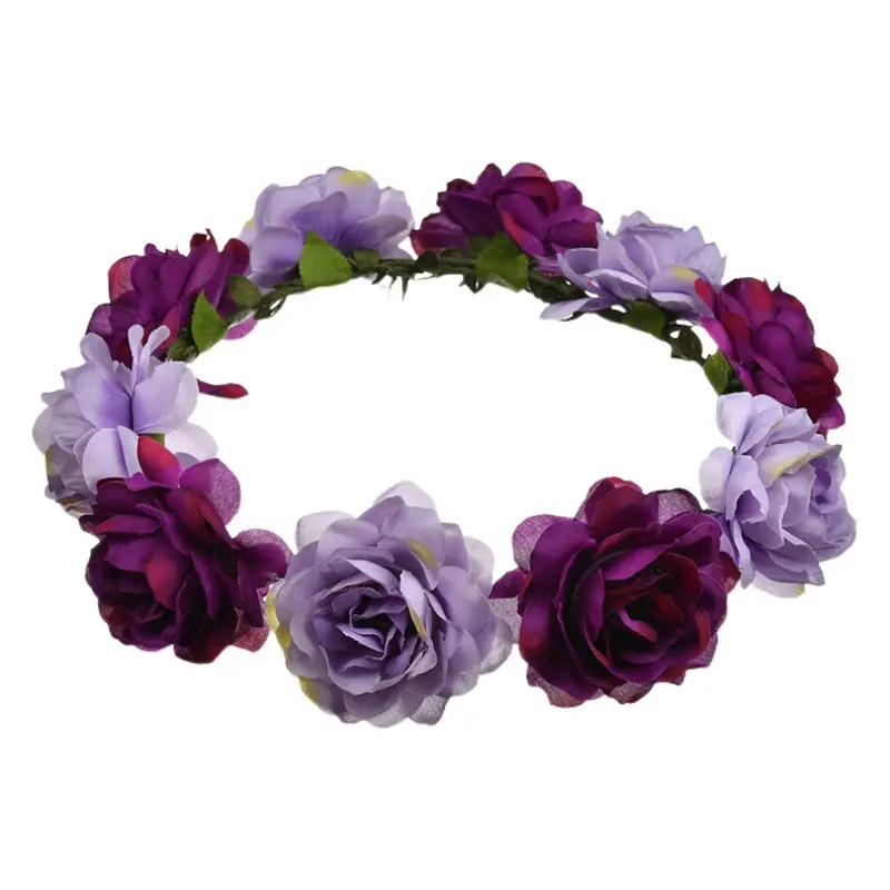 White Rose Flower Hair Band for Women