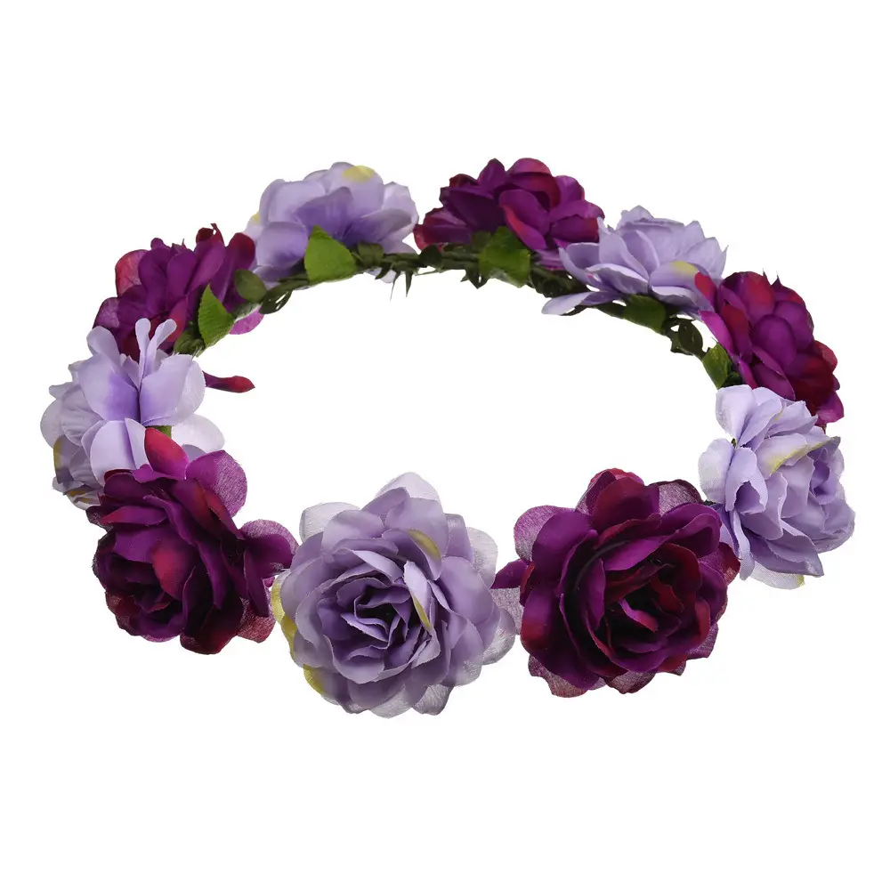 White Rose Flower Hair Band for Women - Image 2