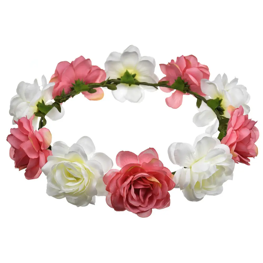 White Rose Flower Hair Band for Women - Image 6