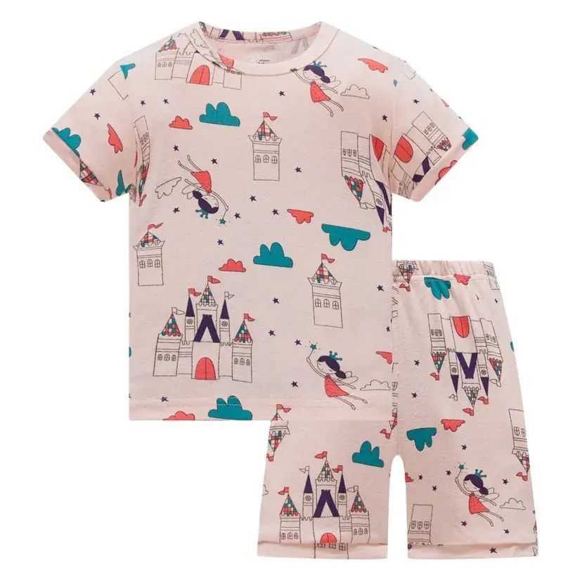 Baby Unicorn Cotton Pajamas Pink Set