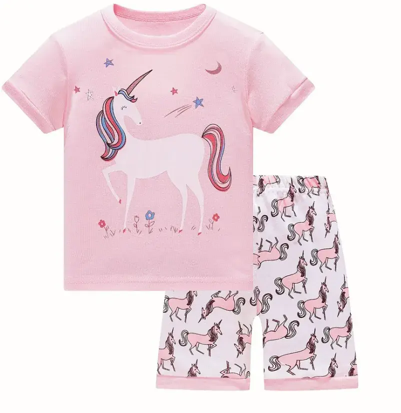 Baby Unicorn Cotton Pajamas Pink Set - Image 5