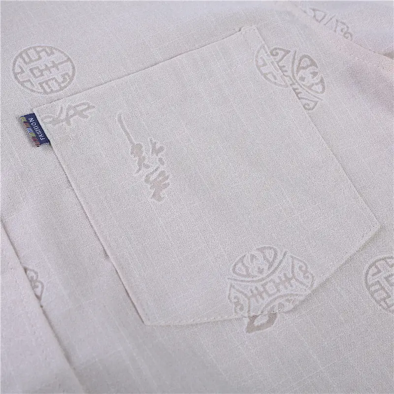 Men Ruyi Cut Teahouse Suit Light Grey Summer Autumn — feature 18
