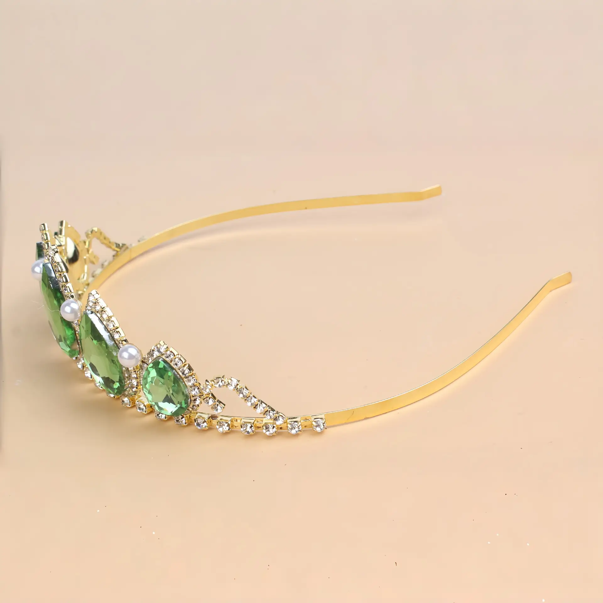 Purple Pearl Diamond Hair Crown for Women - Image 5